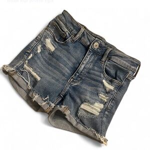 American Eagle Outfitters Ripped Blue Jean Shorts